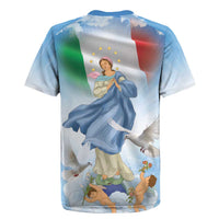 Italy Assumption Of Mary Rugby Jersey Blessed Virgin Mary Angel And Dove LT19
