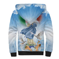Italy Assumption Of Mary Sherpa Hoodie Blessed Virgin Mary Angel And Dove LT19