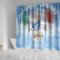Italy Assumption Of Mary Shower Curtain Blessed Virgin Mary Angel And Dove - Wonder Print Shop