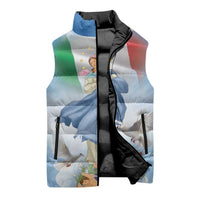 Italy Assumption Of Mary Sleeveless Puffer Jacket Blessed Virgin Mary Angel And Dove - Wonder Print Shop