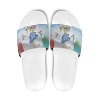 Italy Assumption Of Mary Slide Sandals Blessed Virgin Mary Angel And Dove - Wonder Print Shop