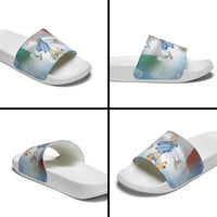 Italy Assumption Of Mary Slide Sandals Blessed Virgin Mary Angel And Dove - Wonder Print Shop