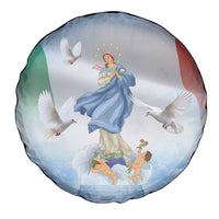Italy Assumption Of Mary Spare Tire Cover Blessed Virgin Mary Angel And Dove - Wonder Print Shop