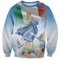 Italy Assumption Of Mary Sweatshirt Blessed Virgin Mary Angel And Dove LT19