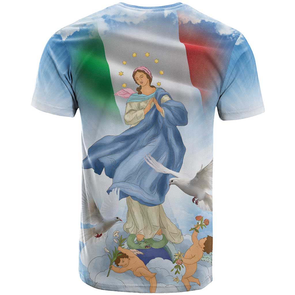 Italy Assumption Of Mary T Shirt Blessed Virgin Mary Angel And Dove LT19
