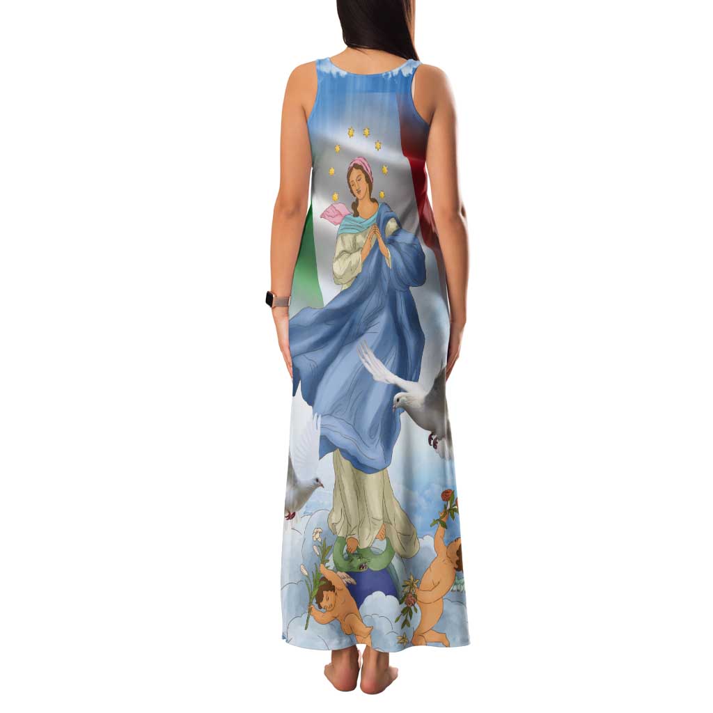 Italy Assumption Of Mary Tank Maxi Dress Blessed Virgin Mary Angel And Dove LT19