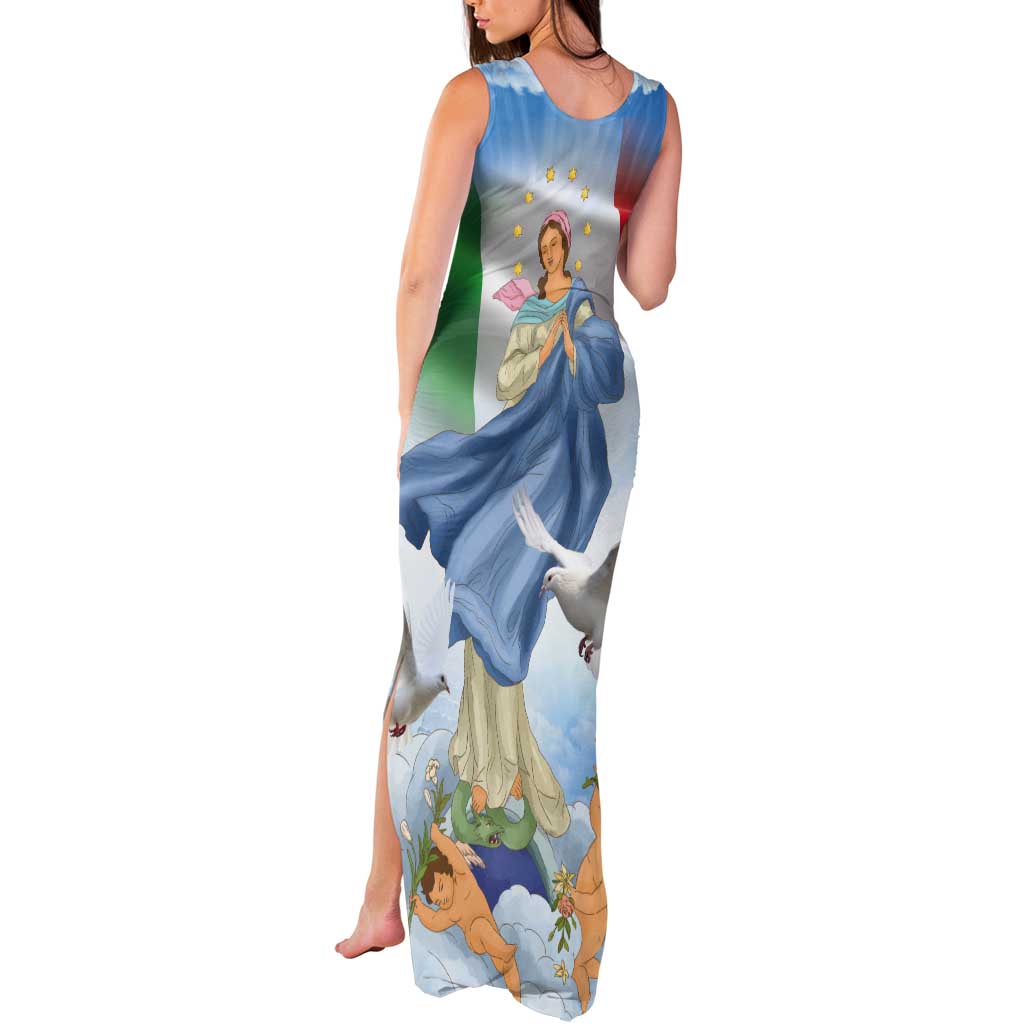 Italy Assumption Of Mary Tank Maxi Dress Blessed Virgin Mary Angel And Dove LT19