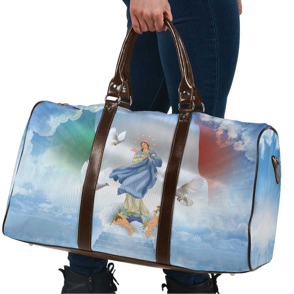 Italy Assumption Of Mary Travel Bag Blessed Virgin Mary Angel And Dove - Wonder Print Shop