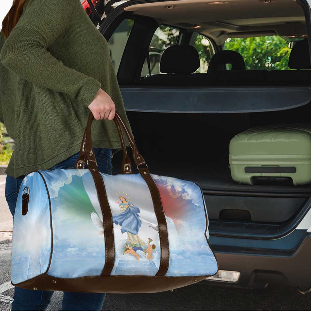 Italy Assumption Of Mary Travel Bag Blessed Virgin Mary Angel And Dove - Wonder Print Shop