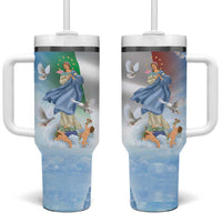 Italy Assumption Of Mary Tumbler With Handle Blessed Virgin Mary Angel And Dove - Wonder Print Shop