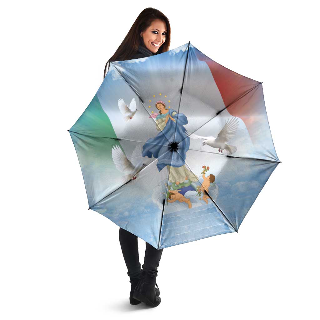 Italy Assumption Of Mary Umbrella Blessed Virgin Mary Angel And Dove - Wonder Print Shop