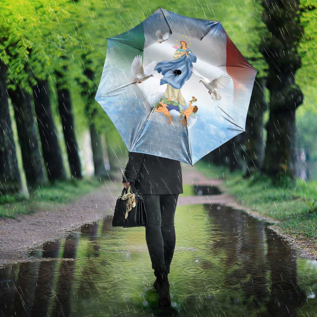 Italy Assumption Of Mary Umbrella Blessed Virgin Mary Angel And Dove - Wonder Print Shop