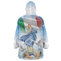 Italy Assumption Of Mary Wearable Blanket Hoodie Blessed Virgin Mary Angel And Dove LT19