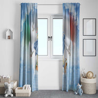 Italy Assumption Of Mary Window Curtain Blessed Virgin Mary Angel And Dove - Wonder Print Shop