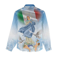 Italy Assumption Of Mary Women Casual Shirt Blessed Virgin Mary Angel And Dove LT19