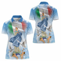 Italy Assumption Of Mary Women Polo Shirt Blessed Virgin Mary Angel And Dove LT19