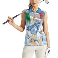 Italy Assumption Of Mary Women Sleeveless Polo Shirt Blessed Virgin Mary Angel And Dove LT19