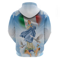 Italy Assumption Of Mary Zip Hoodie Blessed Virgin Mary Angel And Dove LT19