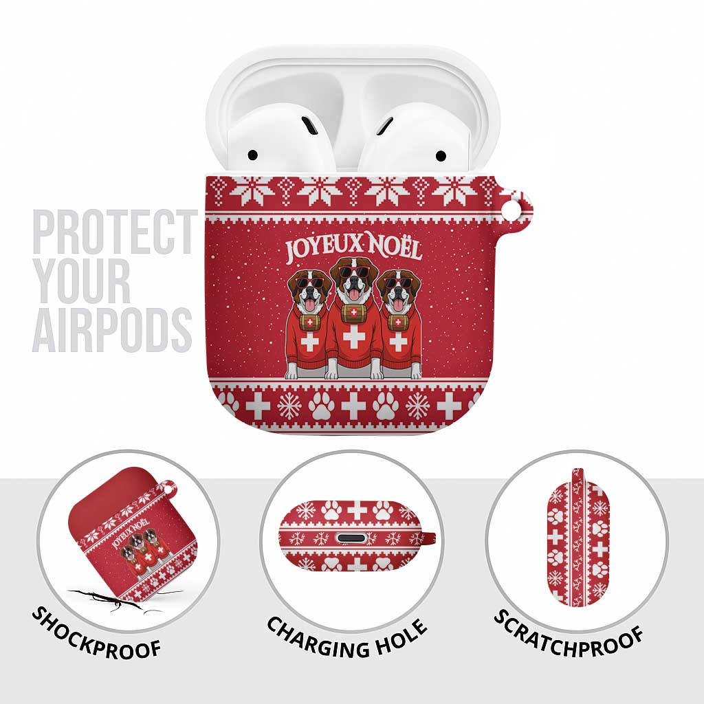 Saint Bernard Dog Switzerland Christmas AirPods Case - Wonder Print Shop