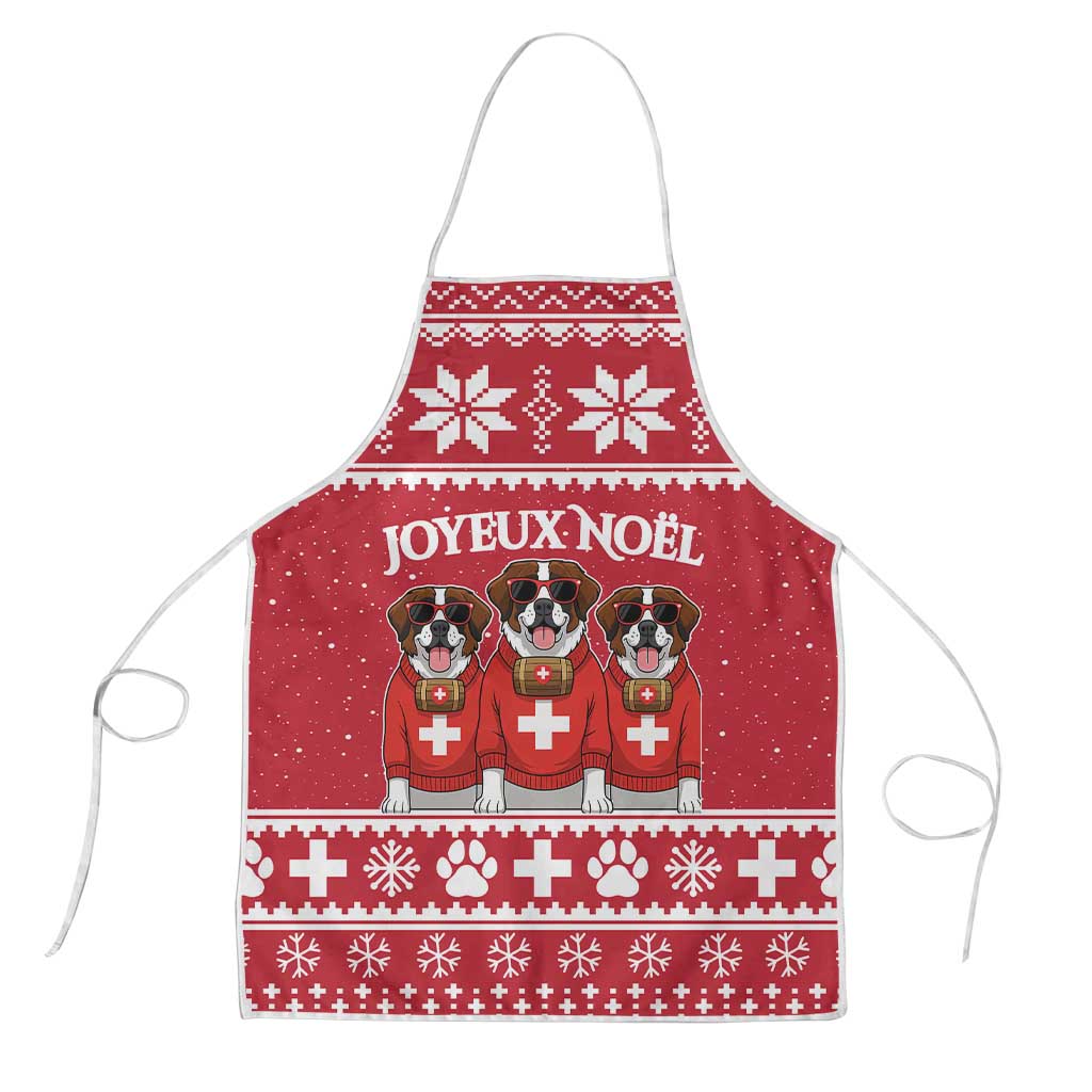 Saint Bernard Dog Switzerland Christmas Apron - Wonder Print Shop