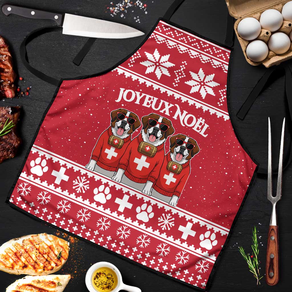 Saint Bernard Dog Switzerland Christmas Apron - Wonder Print Shop