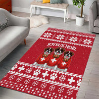 Saint Bernard Dog Switzerland Christmas Area Rug - Wonder Print Shop