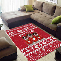 Saint Bernard Dog Switzerland Christmas Area Rug - Wonder Print Shop