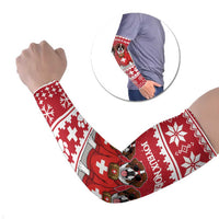 Saint Bernard Dog Switzerland Christmas Arm Sleeves - Wonder Print Shop