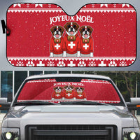 Saint Bernard Dog Switzerland Christmas Auto Sun Shade - Wonder Print Shop
