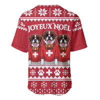 Saint Bernard Dog Switzerland Christmas Baseball Jersey - Wonder Print Shop