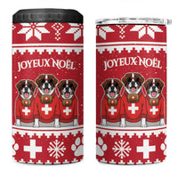 Saint Bernard Dog Switzerland Christmas 4 in 1 Can Cooler Tumbler - Wonder Print Shop