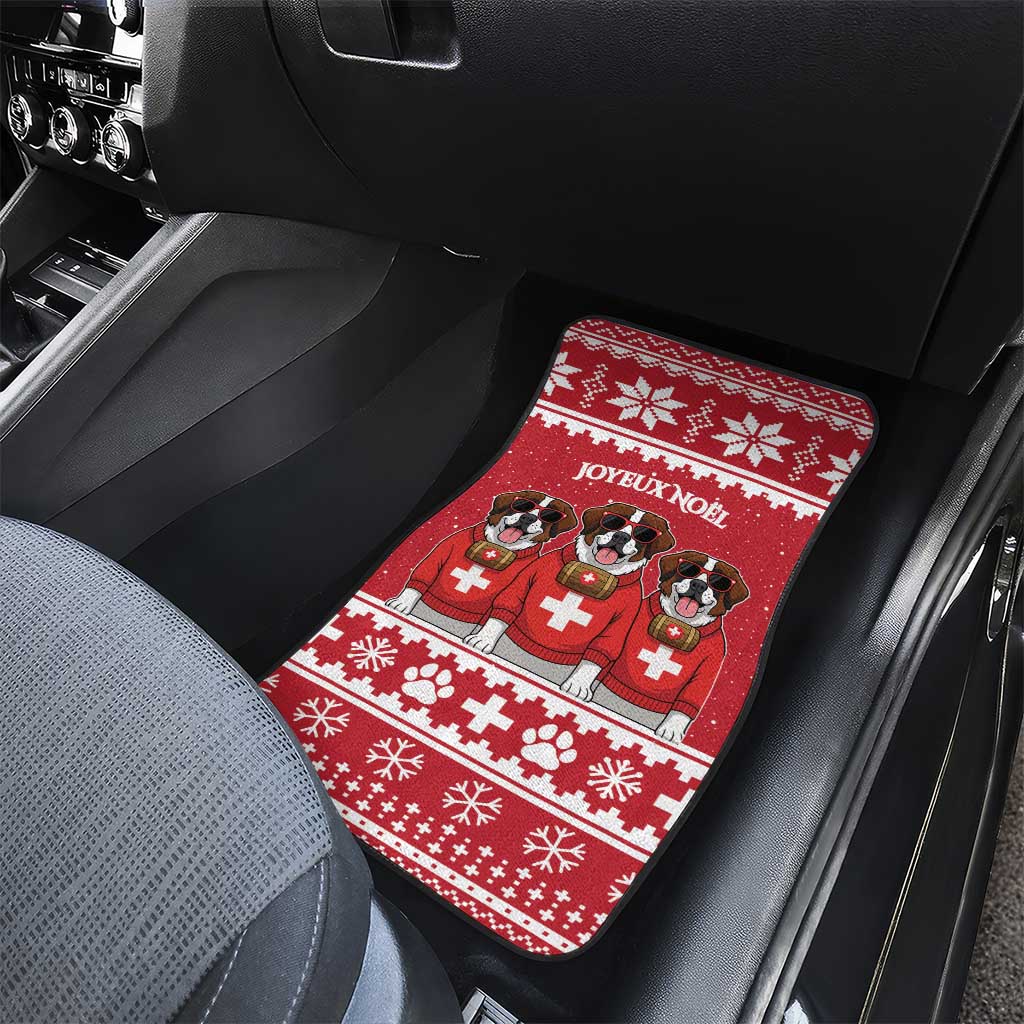 Saint Bernard Dog Switzerland Christmas Car Mats - Wonder Print Shop