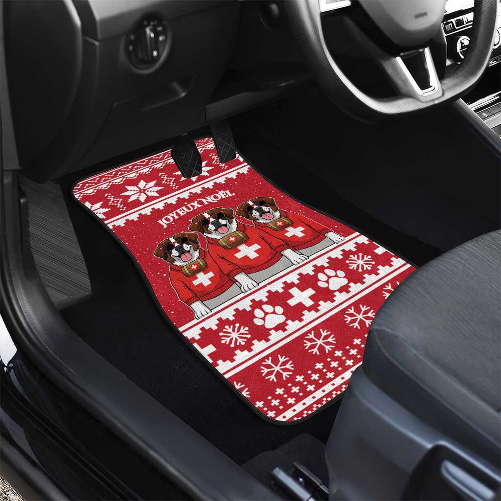 Saint Bernard Dog Switzerland Christmas Car Mats - Wonder Print Shop