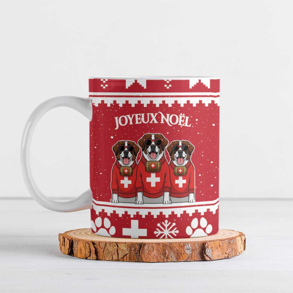 Saint Bernard Dog Switzerland Christmas Ceramic Mug - Wonder Print Shop