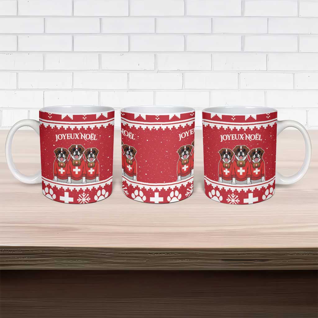 Saint Bernard Dog Switzerland Christmas Ceramic Mug - Wonder Print Shop