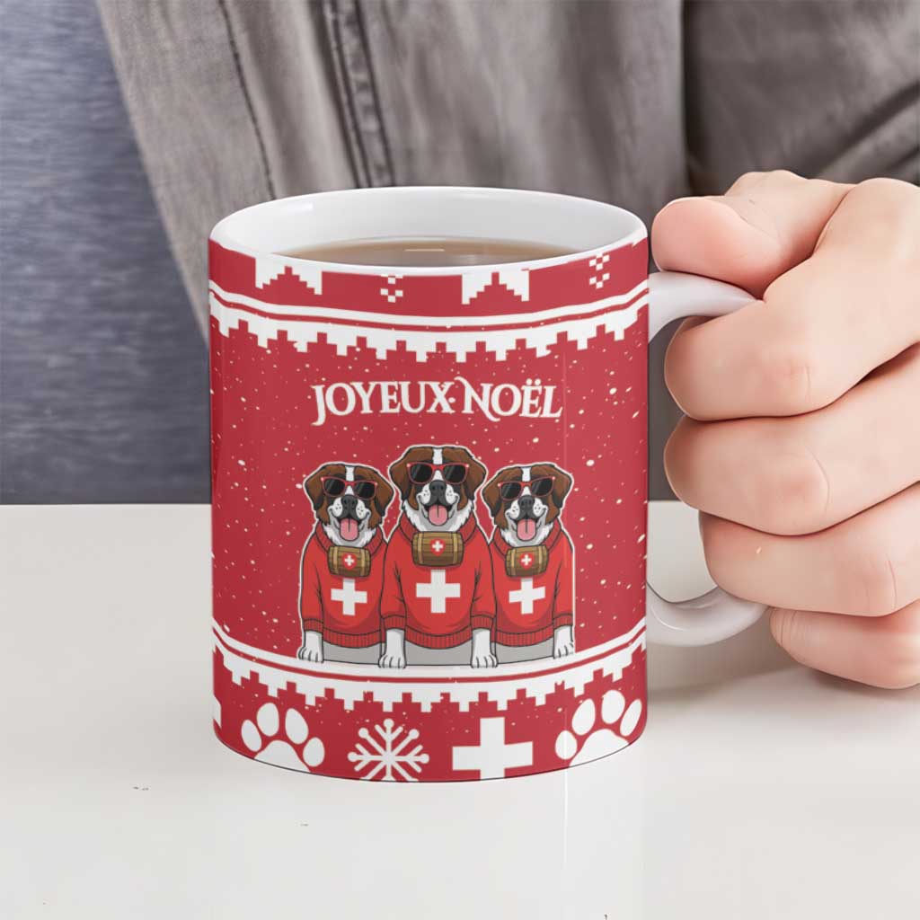 Saint Bernard Dog Switzerland Christmas Ceramic Mug - Wonder Print Shop