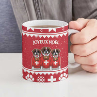 Saint Bernard Dog Switzerland Christmas Ceramic Mug - Wonder Print Shop