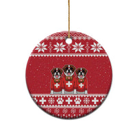 Saint Bernard Dog Switzerland Christmas Ceramic Ornament - Wonder Print Shop