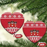 Saint Bernard Dog Switzerland Christmas Ceramic Ornament - Wonder Print Shop