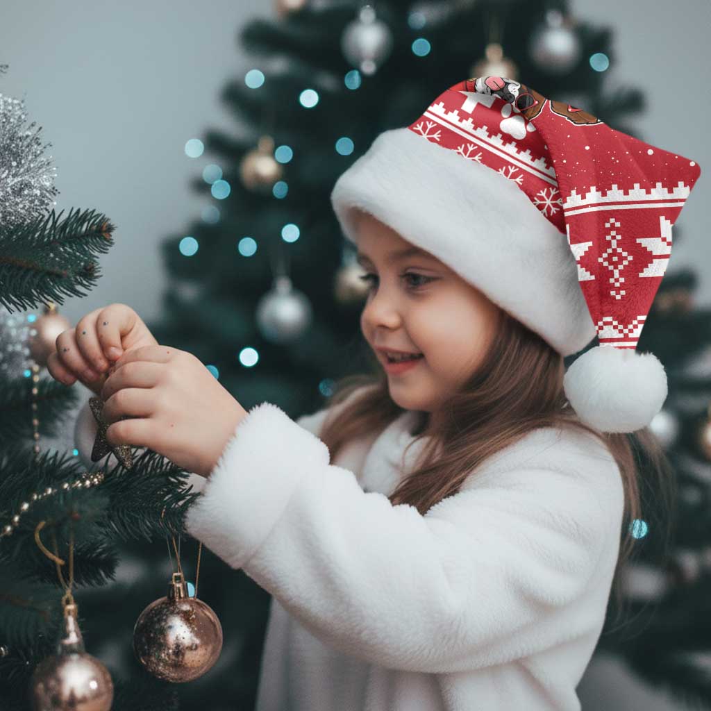 Saint Bernard Dog Switzerland Christmas Santa Hat - Wonder Print Shop