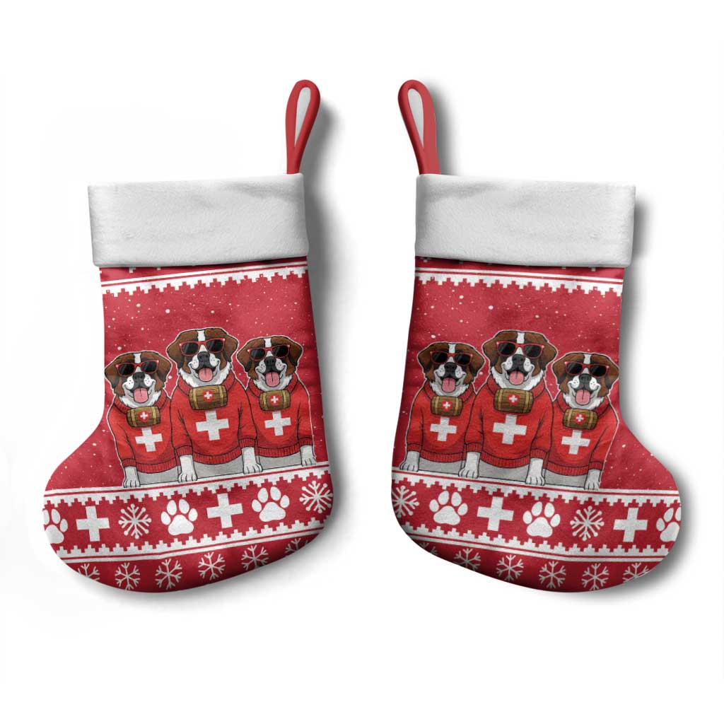 Saint Bernard Dog Switzerland Christmas Christmas Stocking - Wonder Print Shop