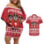 Saint Bernard Dog Switzerland Christmas Couples Matching Off Shoulder Short Dress and Hawaiian Shirt - Wonder Print Shop