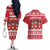 Saint Bernard Dog Switzerland Christmas Couples Matching Off The Shoulder Long Sleeve Dress and Hawaiian Shirt - Wonder Print Shop