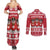 Saint Bernard Dog Switzerland Christmas Couples Matching Summer Maxi Dress and Long Sleeve Button Shirt - Wonder Print Shop