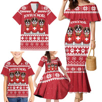 Saint Bernard Dog Switzerland Christmas Family Matching Mermaid Dress and Hawaiian Shirt - Wonder Print Shop