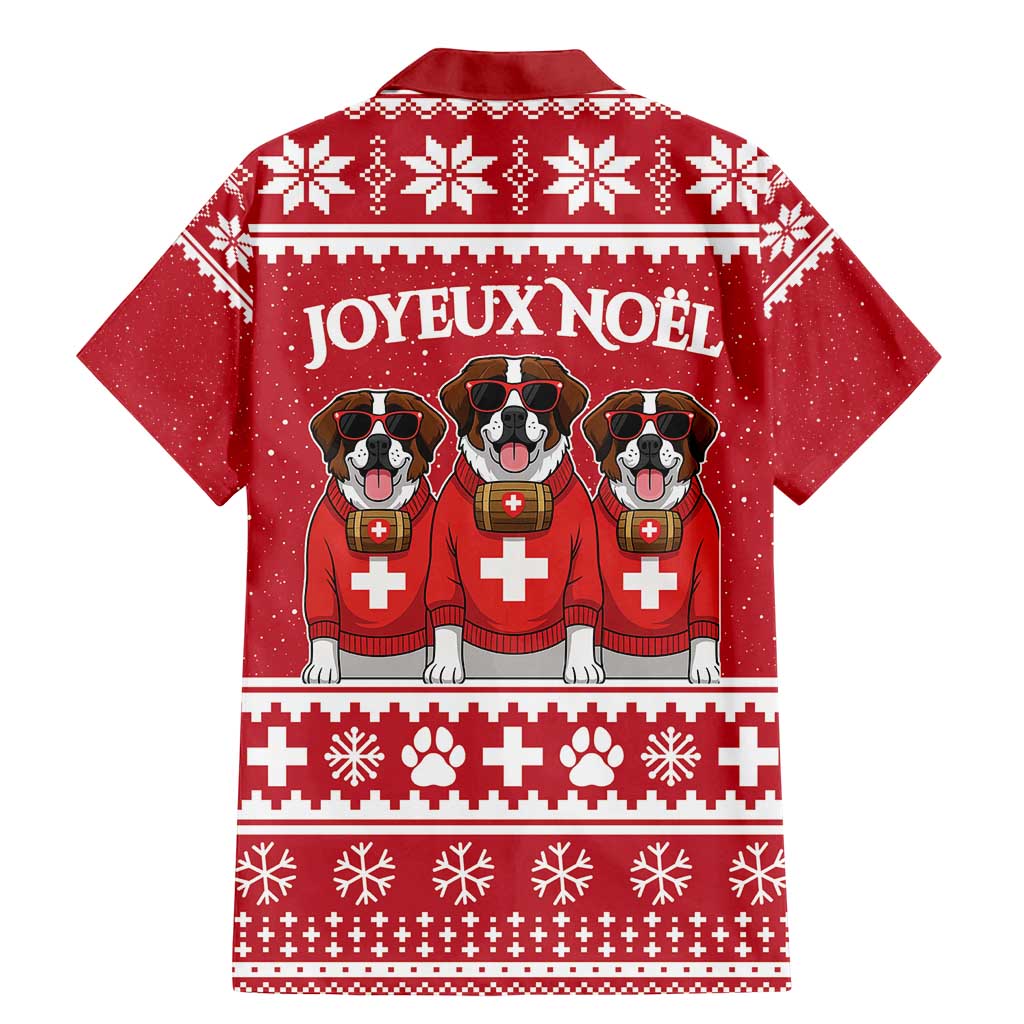 Saint Bernard Dog Switzerland Christmas Family Matching Mermaid Dress and Hawaiian Shirt - Wonder Print Shop