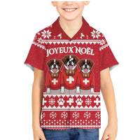 Saint Bernard Dog Switzerland Christmas Family Matching Mermaid Dress and Hawaiian Shirt - Wonder Print Shop