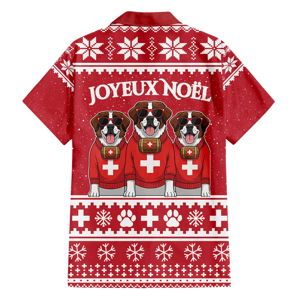 Saint Bernard Dog Switzerland Christmas Family Matching Puletasi and Hawaiian Shirt - Wonder Print Shop