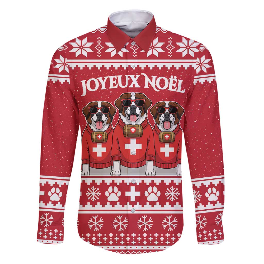 Saint Bernard Dog Switzerland Christmas Family Matching Puletasi and Hawaiian Shirt - Wonder Print Shop
