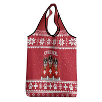 Saint Bernard Dog Switzerland Christmas Grocery Bag - Wonder Print Shop
